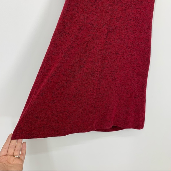 Abercrombie & Fitch Marled Maroon Soft & Stretchy Cinched Sleeveless Dress Nwt - Picture 9 of 14